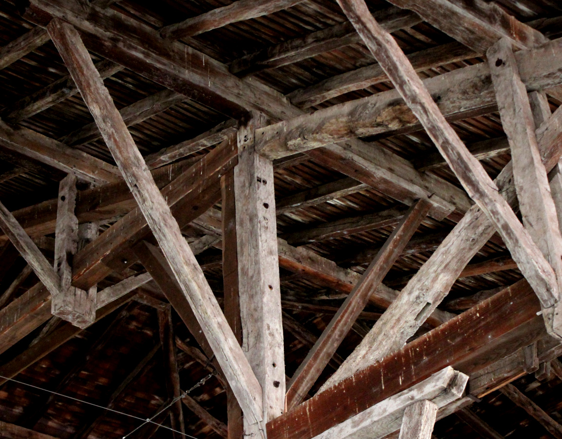 La charpente de la halle de Gimont