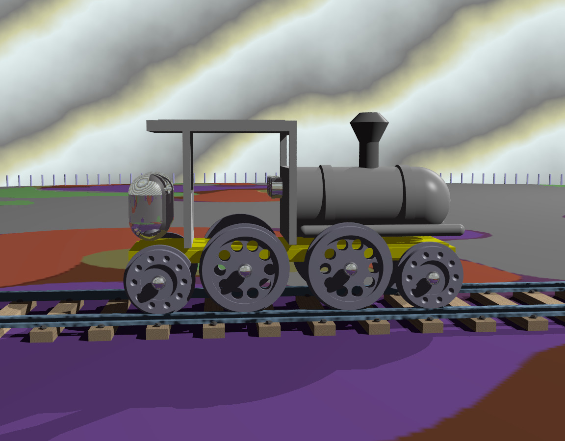 une locomotive en image de synthèse