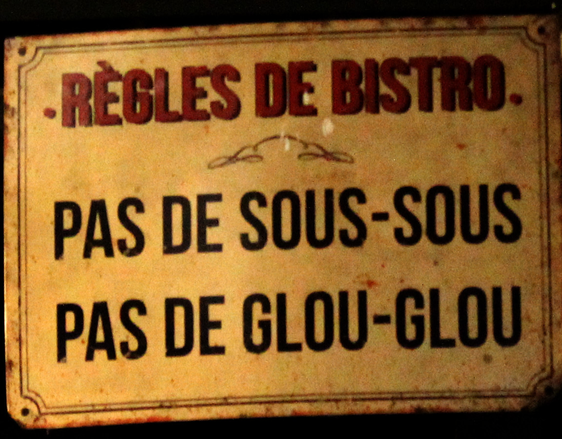 Pas de sous-sous, pas de glou-glou